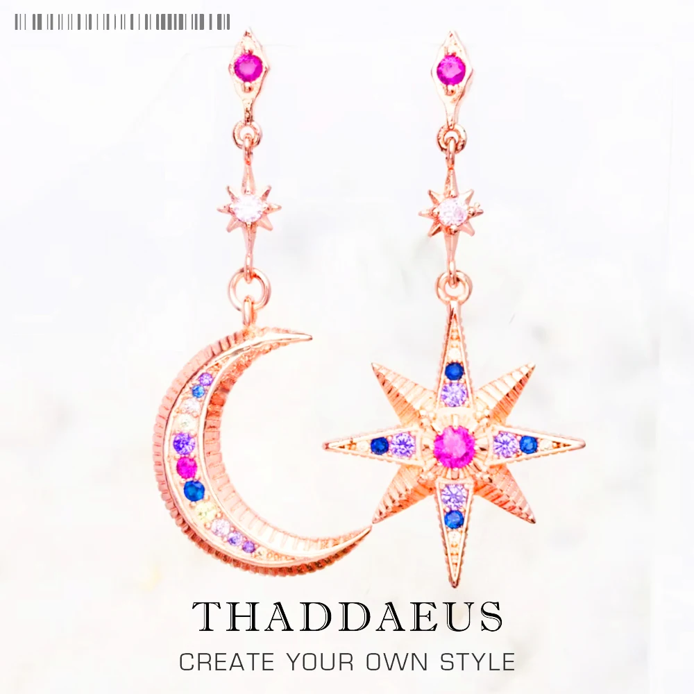 Drop Earring Star & Moon Vintage Gift For Women High Quality Rose Gold Color 925 Sterling Silver Fashion Jewelry
Drop Earring Star & Moon Vintage Gift For Women High Quality Rose Gold Color 925 Sterling Silver Fashion Jewelry