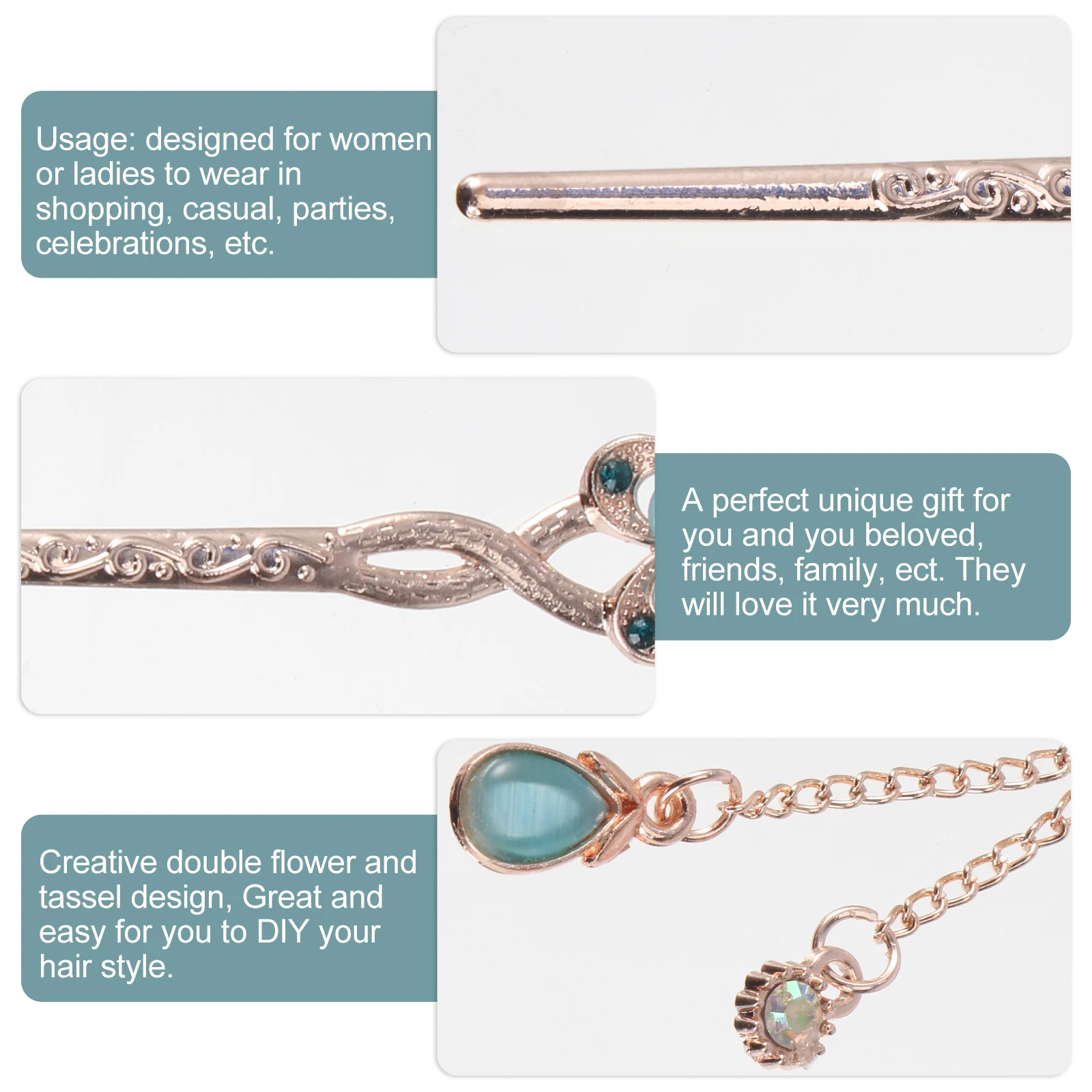 Vintage Hair Pin Opal Flower Decorative Chignon Hairpin Chinese Ancient Hair Clip For Women Casual Party Blue
Vintage Hair Pin Opal Flower Decorative Chignon Hairpin Chinese Ancient Hair Clip For Women Casual Party Blue