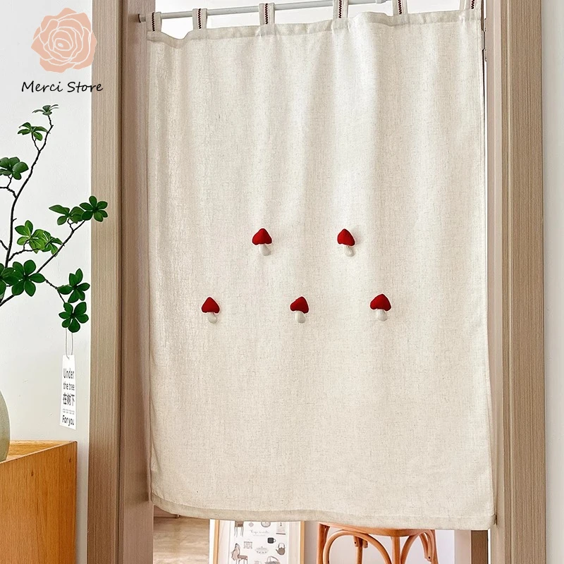 Cute Mushroom Linen Beige Doorway Curtains for Kids Room DIY Half Partition Drapes Custom Size
Cute Mushroom Linen Beige Doorway Curtains for Kids Room DIY Half Partition Drapes Custom Size