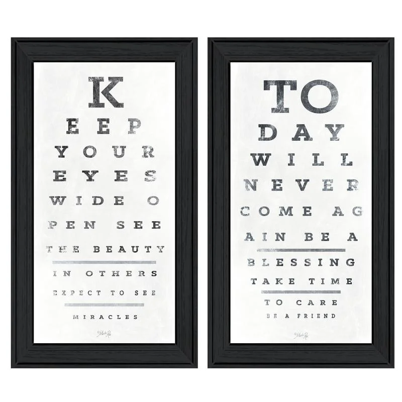 Eye Charts 2-Piece Vignette Black Frame Marla Rae
Eye Charts 2-Piece Vignette Black Frame Marla Rae