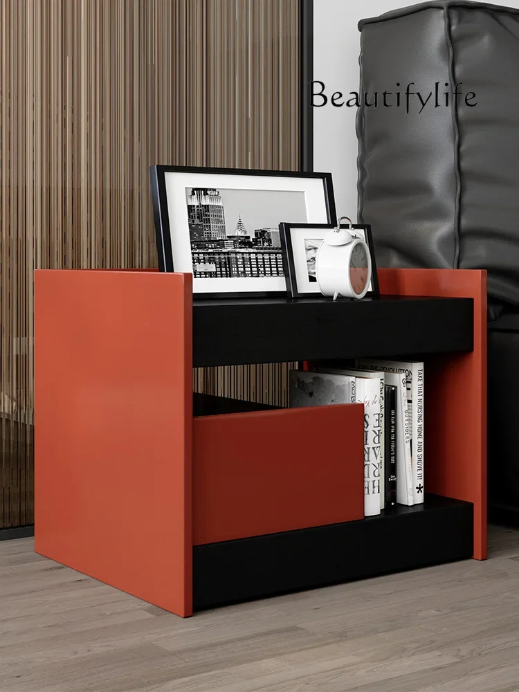 Modern Minimalist Designer Model Bedside Table Bedroom and Household Italian-Style Light Luxury Bedside Storage Cabinet
Modern Minimalist Designer Model Bedside Table Bedroom and Household Italian-Style Light Luxury Bedside Storage Cabinet