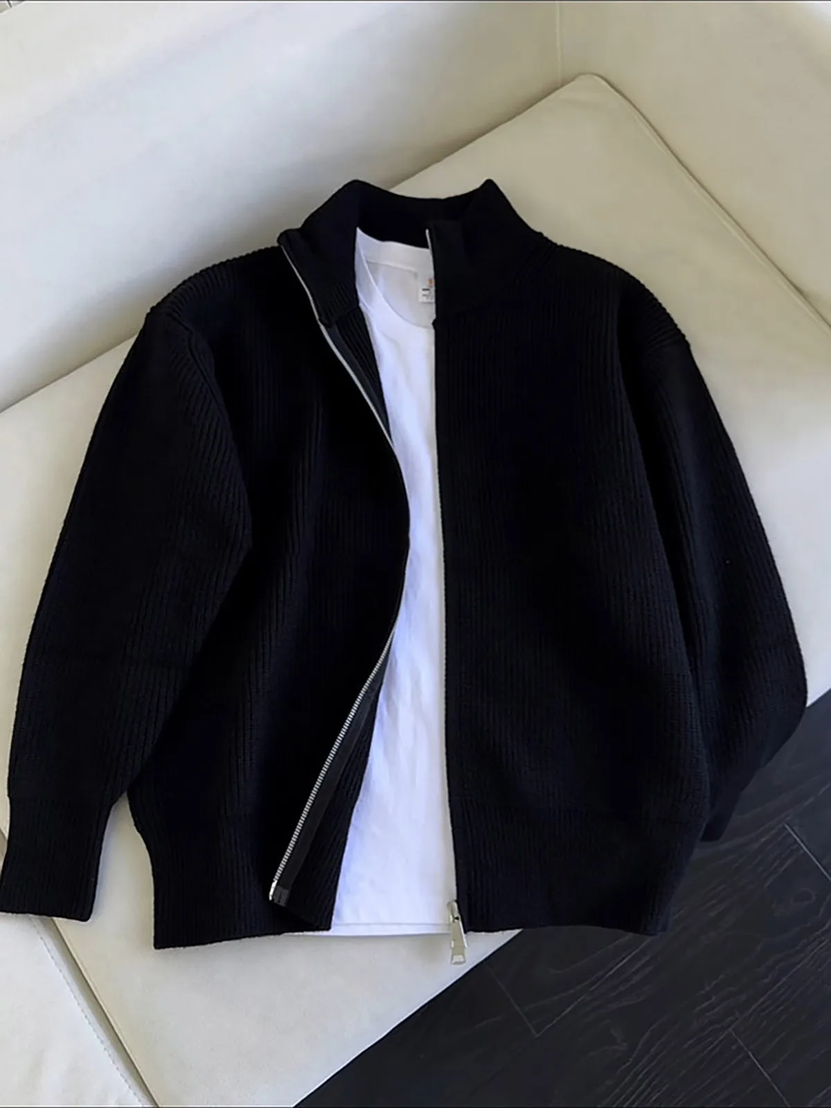 Bla Zipper Knitwear Cardigan Men's Basic Sle Autumn Winter Outerwear Stand Collar Jaet Loose Fit Long Sve Thermal
Bla Zipper Knitwear Cardigan Men's Basic Sle Autumn Winter Outerwear Stand Collar Jaet Loose Fit Long Sve Thermal