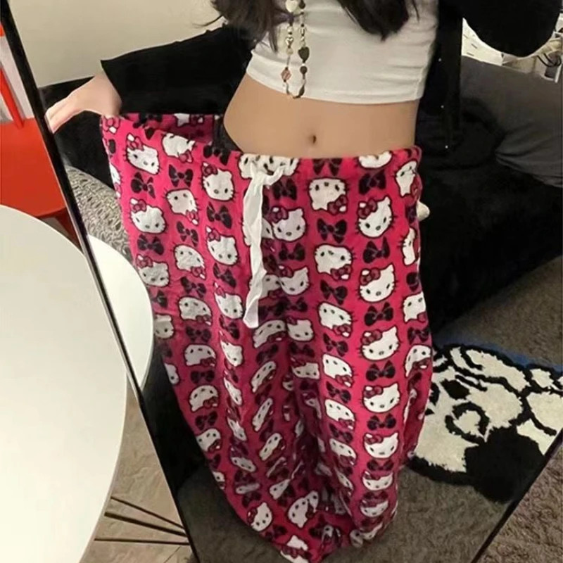 Hello Kitty Sanrio Cartoon Printing Wide Leg Pants Loose Hello Kitty Pajamas Elastic Waist Straight Casual Pants Girls Gifts
Hello Kitty Sanrio Cartoon Printing Wide Leg Pants Loose Hello Kitty Pajamas Elastic Waist Straight Casual Pants Girls Gifts