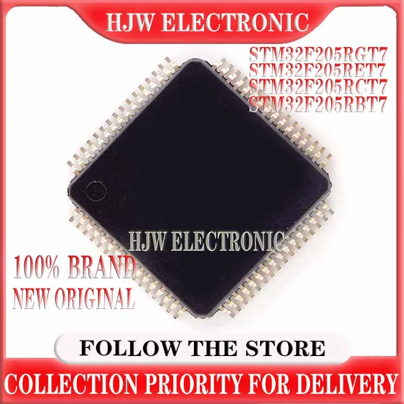STM32F205RBT7 STM32F205RCT7 STM32F205RET7 STM32F205RGT7 Package LQFP-64 Brand New Original Authentic Microcontroller IC Chip
STM32F205RBT7 STM32F205RCT7 STM32F205RET7 STM32F205RGT7 Package LQFP-64 Brand New Original Authentic Microcontroller IC Chip