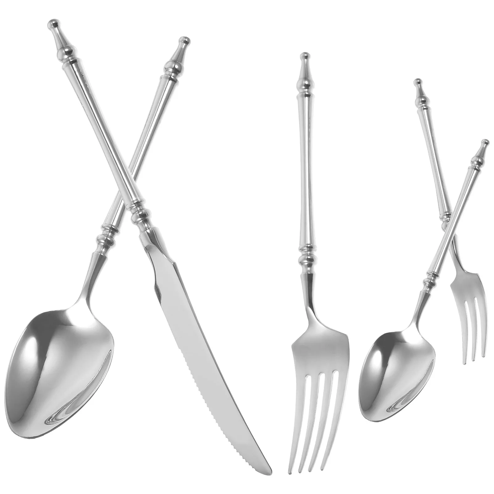 1 set 4 Pieces Steel Stainless Steel Fork Cutlery Set Kitchen Supplies Reusable Spoon Fork Tableware
1 set 4 Pieces Steel Stainless Steel Fork Cutlery Set Kitchen Supplies Reusable Spoon Fork Tableware