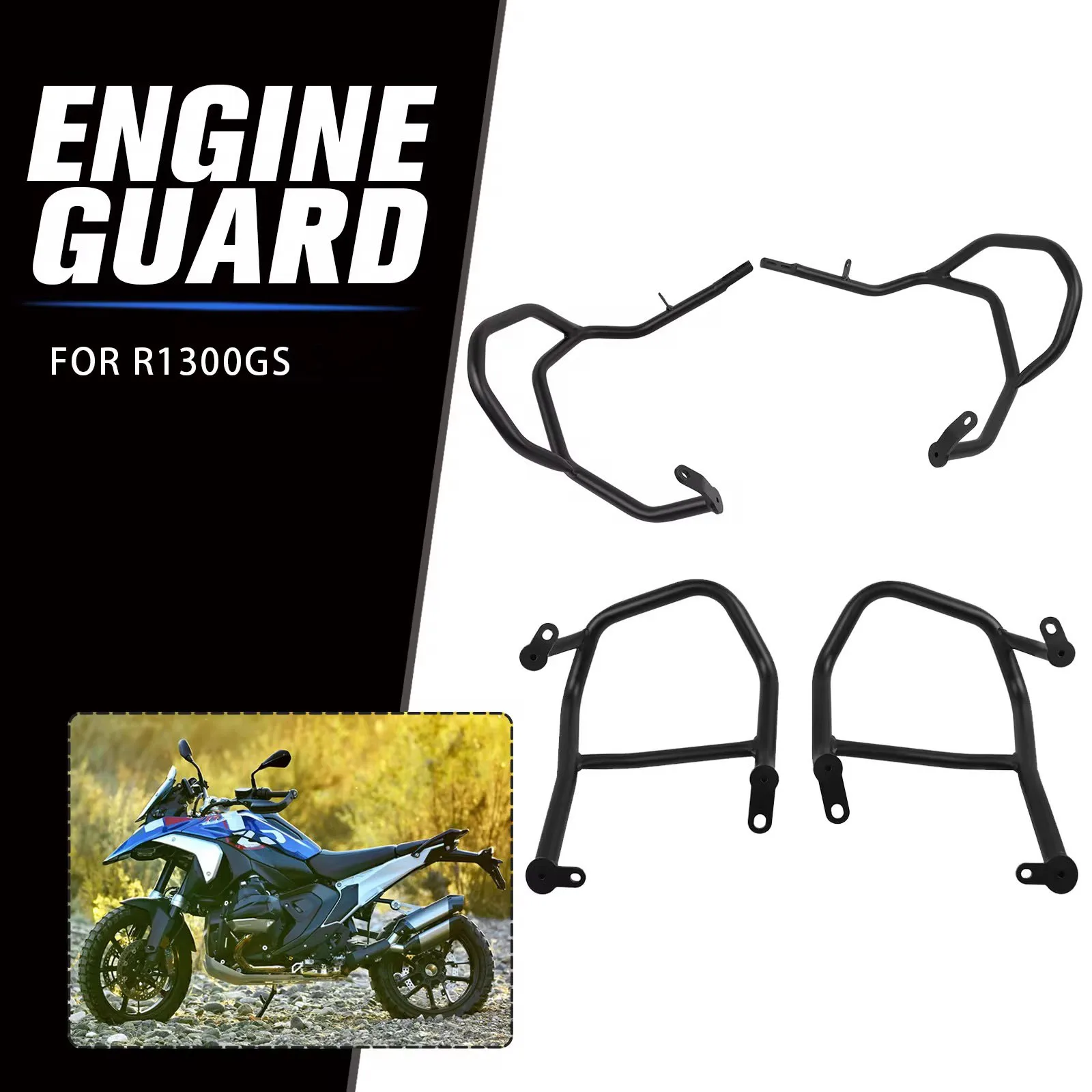 Для BMW R1300GS R1300 GS R1300 GS 2023-2025 мотоциклетные шоссейные защитные дуги, защита бака двигателя, бампер, защита клетки для трюков 
Для BMW R1300GS R1300 GS R1300 GS 2023-2025 мотоциклетные шоссейные защитные дуги, защита бака двигателя, бампер, защита клетки для трюков
