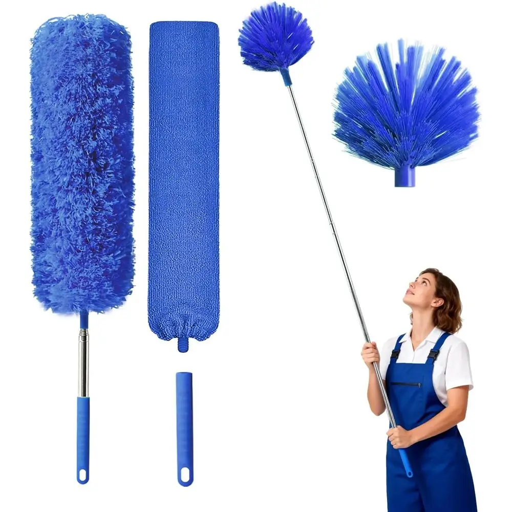 Cobweb Duster with Extension Pole, Washable Cleaning Duster Kit with 3 Dusters, Cobweb Duster, Brush, Gap Dust Cleaner, Telescop
Cobweb Duster with Extension Pole, Washable Cleaning Duster Kit with 3 Dusters, Cobweb Duster, Brush, Gap Dust Cleaner, Telescop