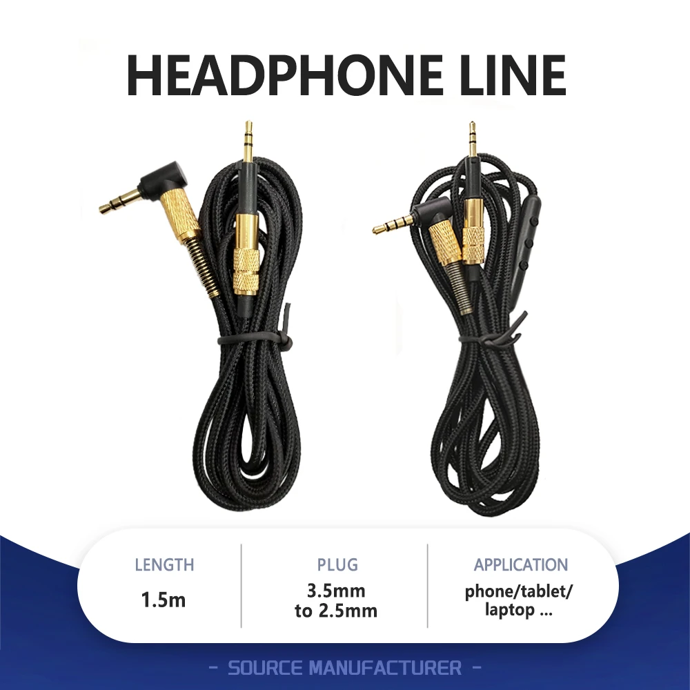 3.5MM to 2.5MM Nylon Braided Headset Upgrade Cable Conversion Cable Inline Control Audio Line for AKG K450 K460 K480 Q460 K451
3.5MM to 2.5MM Nylon Braided Headset Upgrade Cable Conversion Cable Inline Control Audio Line for AKG K450 K460 K480 Q460 K451