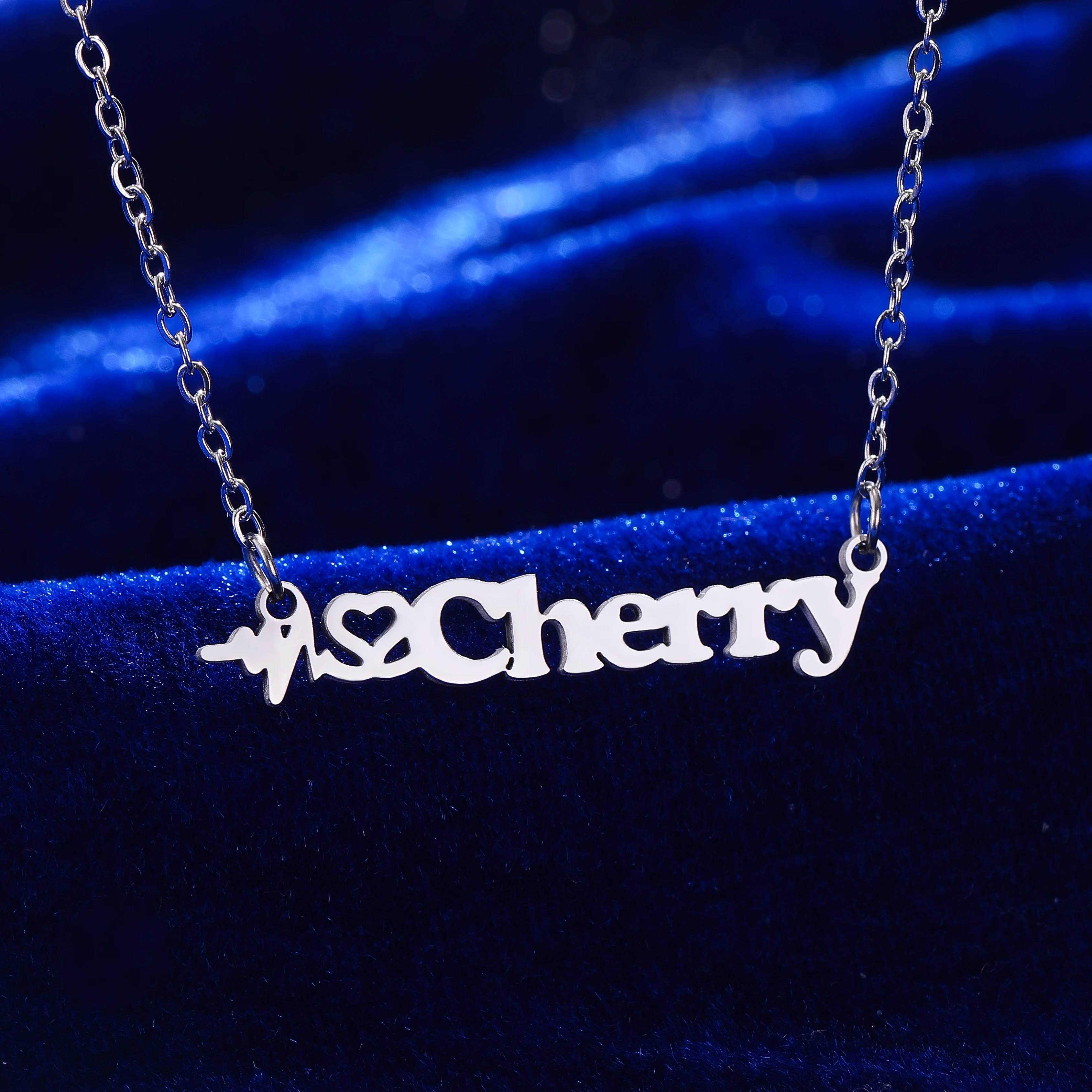 Stainless Steel Personalized Name Heartbeat Necklace For Women Custom Pendant Necklace Party Gifts
Stainless Steel Personalized Name Heartbeat Necklace For Women Custom Pendant Necklace Party Gifts