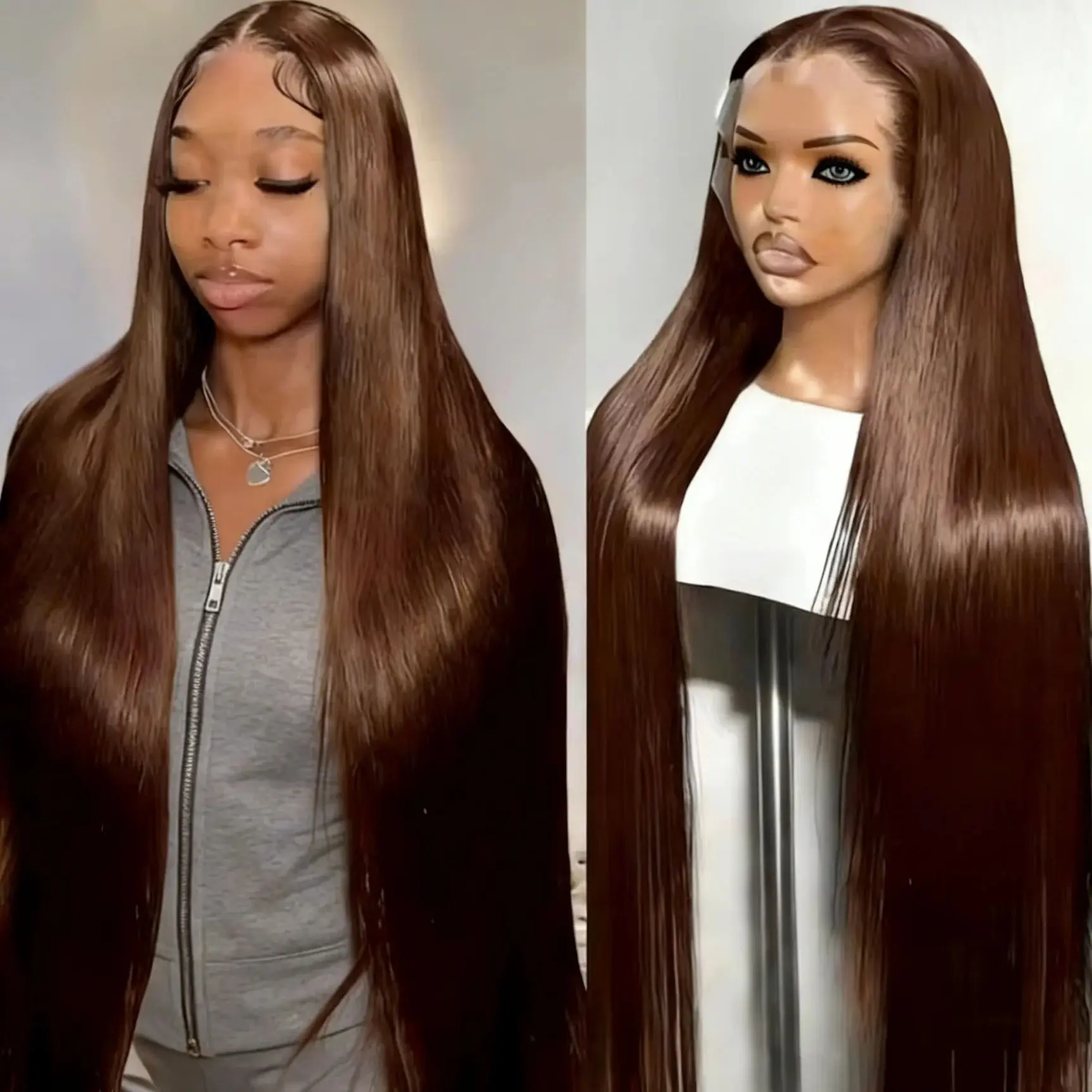 Парик из натуральных волос 13x6, шоколадно-коричневый, плотность 200, с HD-кружевом, прямой, 30-36 дюймов, предварительно выщипанный, бразильские коричневые волосы
Парик из натуральных волос 13x6, шоколадно-коричневый, плотность 200, с HD-кружевом, прямой, 30-36 дюймов, предварительно выщипанный, бразильские коричневые волосы