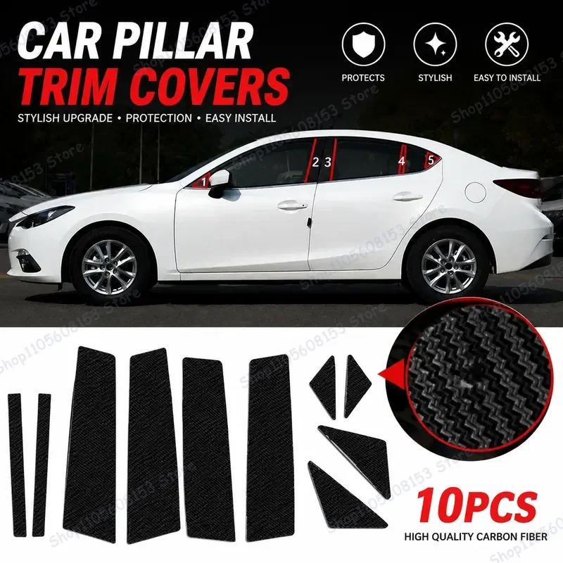 For Mazda 3 Axela 2014 2018 Carbon Fiber Door Pillar Trim Stickers Exterior Car Decoration Accessories Set of 10 Auto Styling
For Mazda 3 Axela 2014 2018 Carbon Fiber Door Pillar Trim Stickers Exterior Car Decoration Accessories Set of 10 Auto Styling