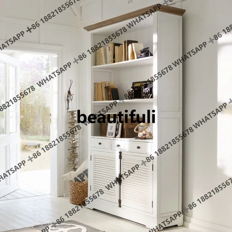 Solid wood bookcase, retro old storage, storage, living room wall locker
Solid wood bookcase, retro old storage, storage, living room wall locker