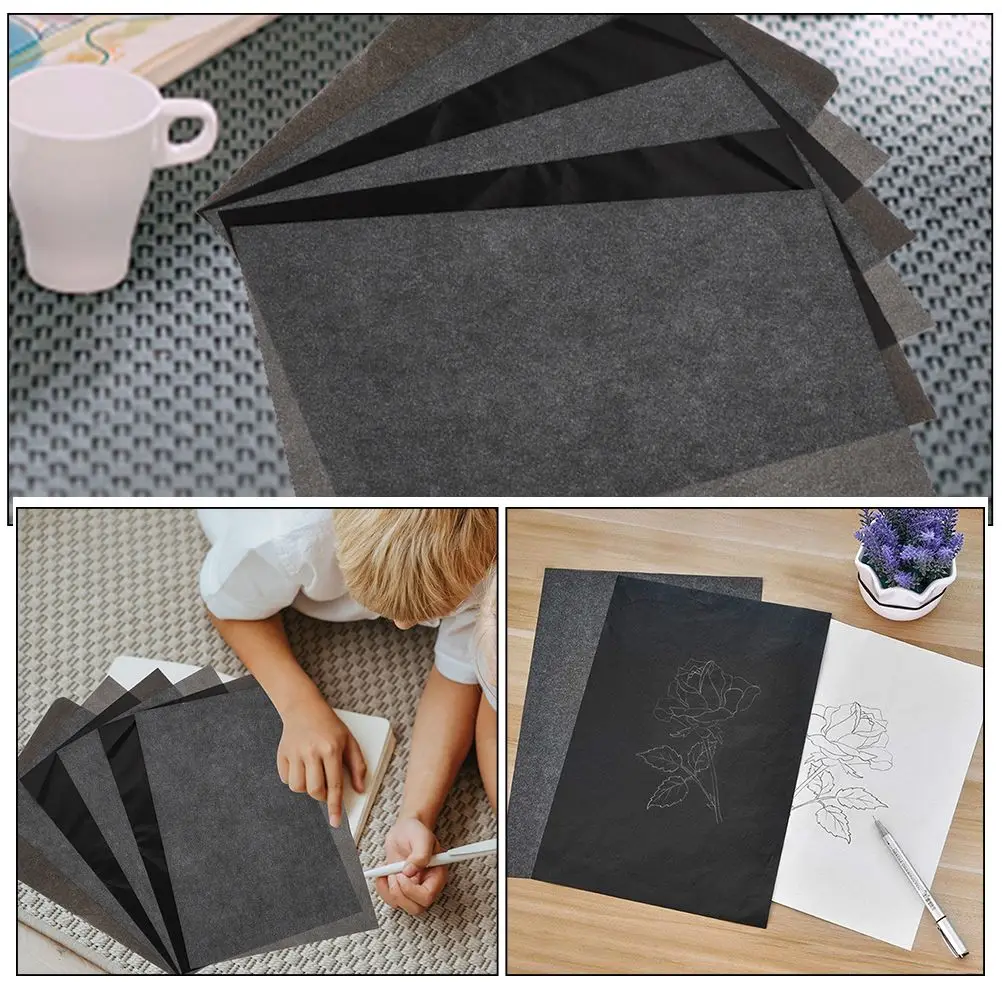 50 Pcs Tracing Paper Carbon Artist Printer Transfer for Wood Graphite Black Office
50 Pcs Tracing Paper Carbon Artist Printer Transfer for Wood Graphite Black Office