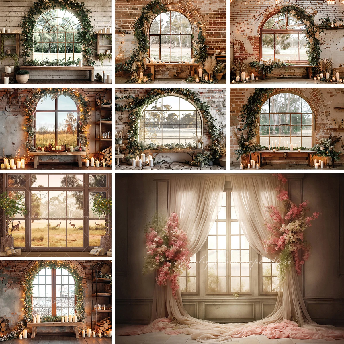 Spring Floral Windows Archway Backgrounds Kids Adult Photography Props Child Baby Brick Wall Decors Studio Photo Backdrops
Spring Floral Windows Archway Backgrounds Kids Adult Photography Props Child Baby Brick Wall Decors Studio Photo Backdrops