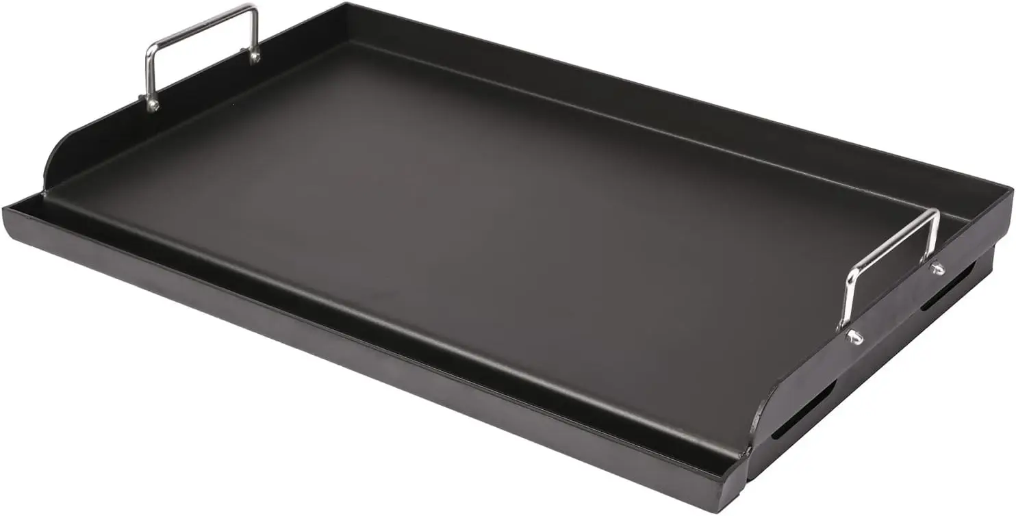 25" x 16" Pre-Seasoned Nonstick Cast Iron Griddle for Gas & Charcoal Grills – Universal Flat Top with Grease Groove, Reinforced Ridges & High Sidewalls
25" x 16" Pre-Seasoned Nonstick Cast Iron Griddle for Gas & Charcoal Grills – Universal Flat Top with Grease Groove, Reinforced Ridges & High Sidewalls