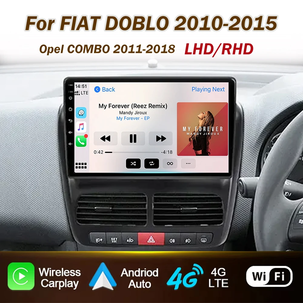 Android Auto For Fiat Doblo 2010-2015 OPEL COMBO TOUR 2011 - 2018 Car Radio Carplay Navigation Multimedia Player 2din DVD Video
Android Auto For Fiat Doblo 2010-2015 OPEL COMBO TOUR 2011 - 2018 Car Radio Carplay Navigation Multimedia Player 2din DVD Video