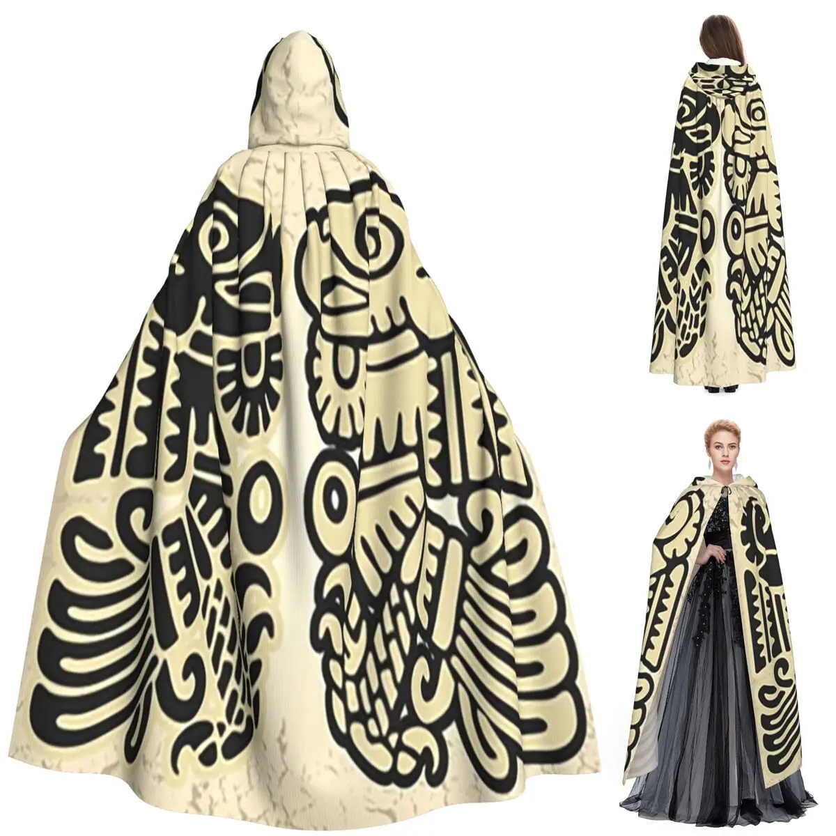 Mayan Art Ancient Indians Long Hooded Cloak Witch Medieval Costume Cosplay Cape HalloweenParty Adult Unisex
Mayan Art Ancient Indians Long Hooded Cloak Witch Medieval Costume Cosplay Cape HalloweenParty Adult Unisex