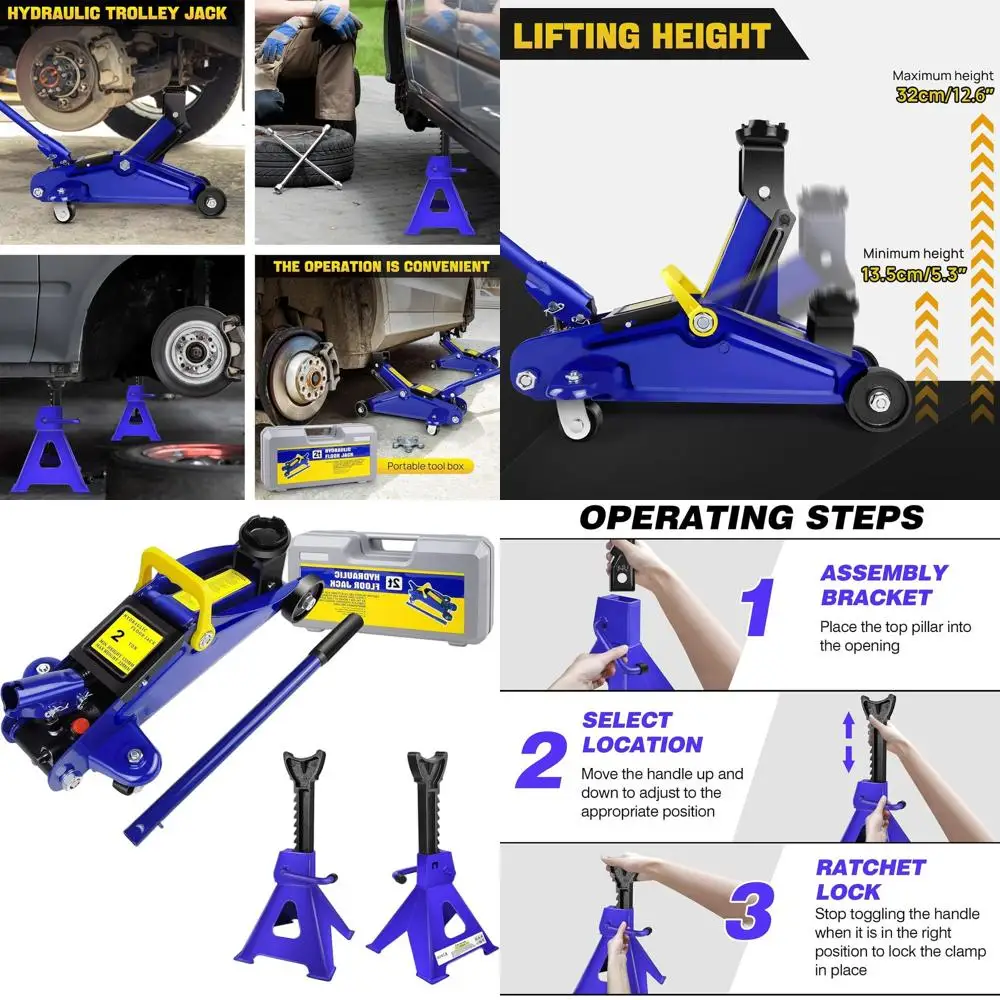 Домкрат гидравлический напольный 2 тонны и подставки 3 тонны, комплект для ремонта шин, сверхмощный гоночный домкрат с быстроподъемным насосом для авторемонта
Домкрат гидравлический напольный 2 тонны и подставки 3 тонны, комплект для ремонта шин, сверхмощный гоночный домкрат с быстроподъемным насосом для авторемонта