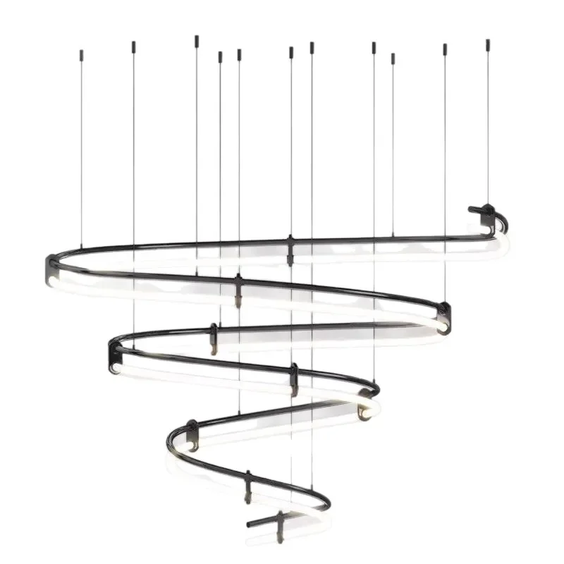 Designer duplex floor living room loft chandelier villa stairs model room soft decoration luxury minimalist
Designer duplex floor living room loft chandelier villa stairs model room soft decoration luxury minimalist