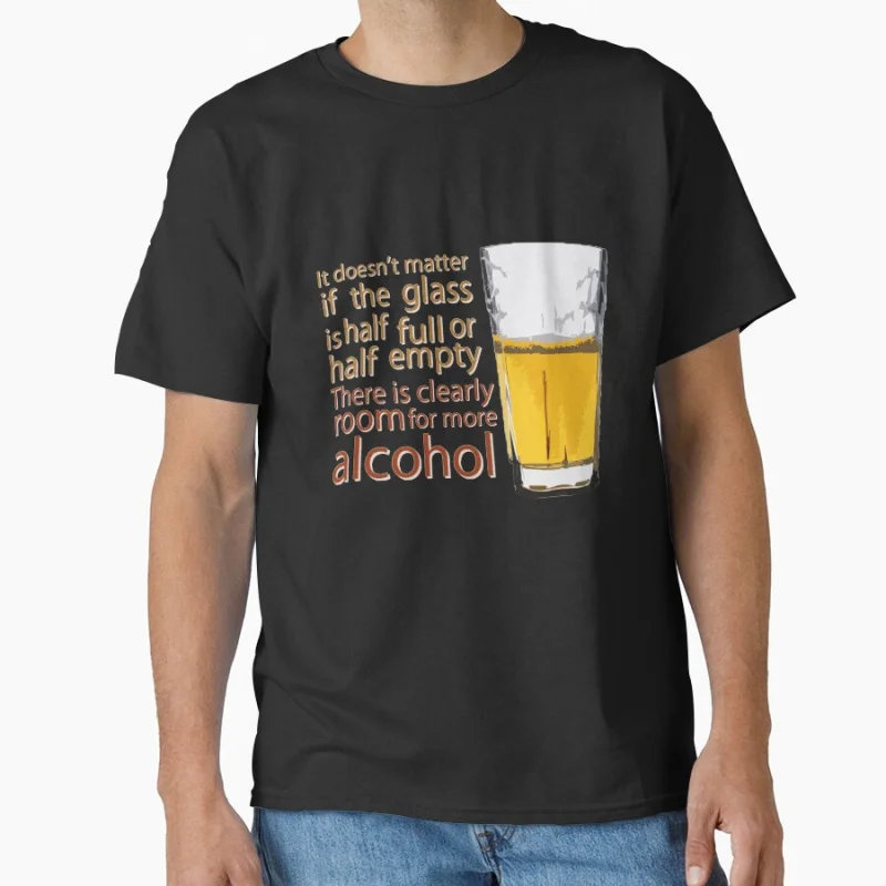 Half full or half empty vodka Funny whisky lover design Short-sleeve crewneck T-shirt for men large size Adult Tops S-6xl
Half full or half empty vodka Funny whisky lover design Short-sleeve crewneck T-shirt for men large size Adult Tops S-6xl