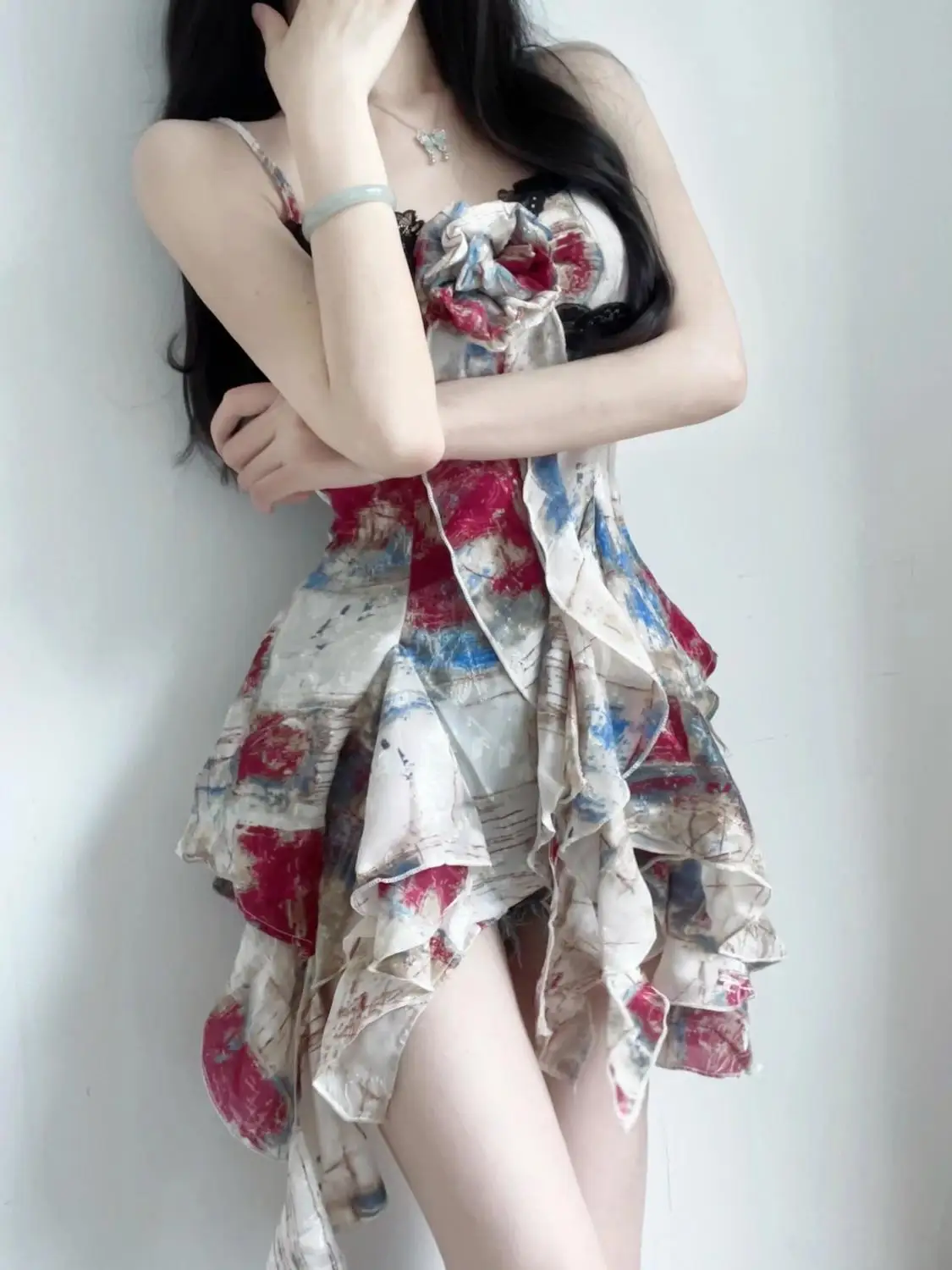 Vintage Lace Patchwork Print Tanks Summer Grunge Sexy Y2K Aesthetic 3D Flower Tops Streetwear Irregular Ruffled Women Camisole
Vintage Lace Patchwork Print Tanks Summer Grunge Sexy Y2K Aesthetic 3D Flower Tops Streetwear Irregular Ruffled Women Camisole