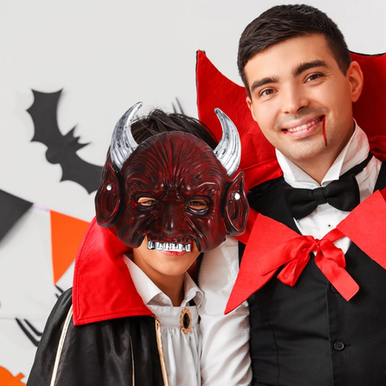 Red Half Face Mask Halloween Horned Scary Demon Masquerade Costume Party Cosplay Adults Teens Elastic Adjustable Fit For
Red Half Face Mask Halloween Horned Scary Demon Masquerade Costume Party Cosplay Adults Teens Elastic Adjustable Fit For