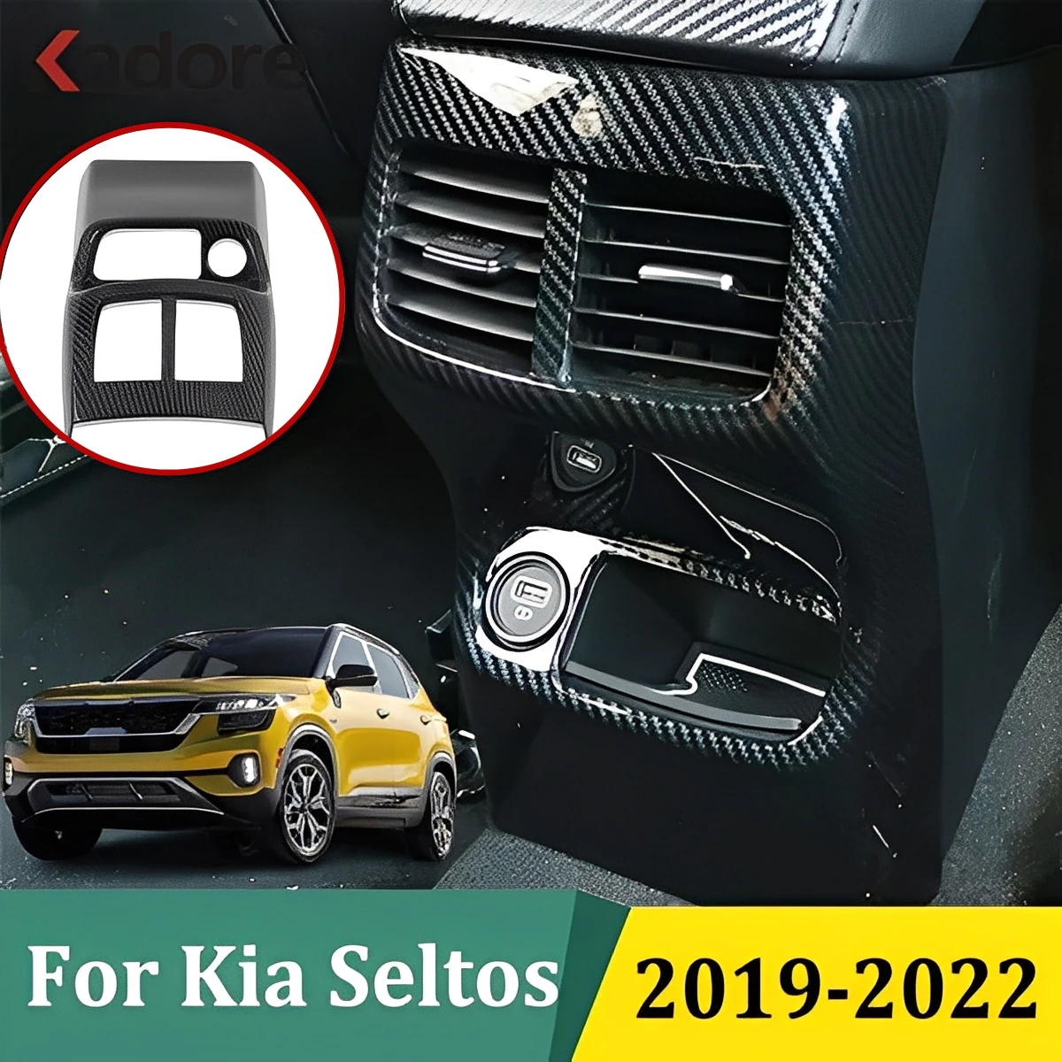 For KIA SELTOS 2019 2020 2021 2022 Armrest Rear Air Conditonnal Vent Outlet Cover Trim Decoration Frame Car Interior Accessories
For KIA SELTOS 2019 2020 2021 2022 Armrest Rear Air Conditonnal Vent Outlet Cover Trim Decoration Frame Car Interior Accessories