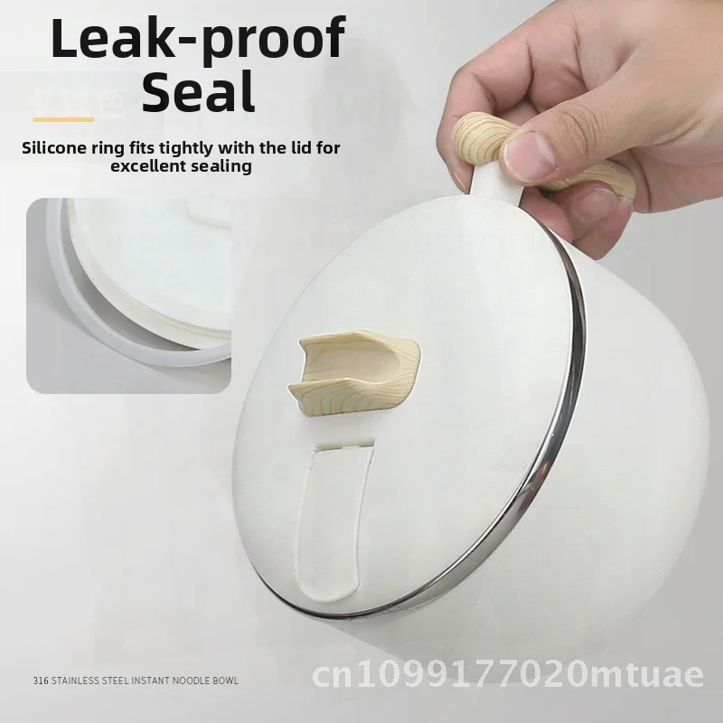 316 Stainless Steel Instant Noodle Bowl for Students Dormitory Dining Insulation Lunch Bowl round Shape Microwave Safe Solid
316 Stainless Steel Instant Noodle Bowl for Students Dormitory Dining Insulation Lunch Bowl round Shape Microwave Safe Solid