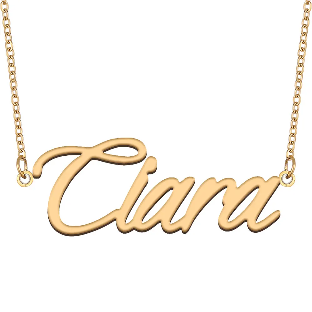 Ciara Name Necklace for Women Stainless Steel Jewelry Gold Color Nameplate Pendants Collares Para Mujer Letters Choker
Ciara Name Necklace for Women Stainless Steel Jewelry Gold Color Nameplate Pendants Collares Para Mujer Letters Choker