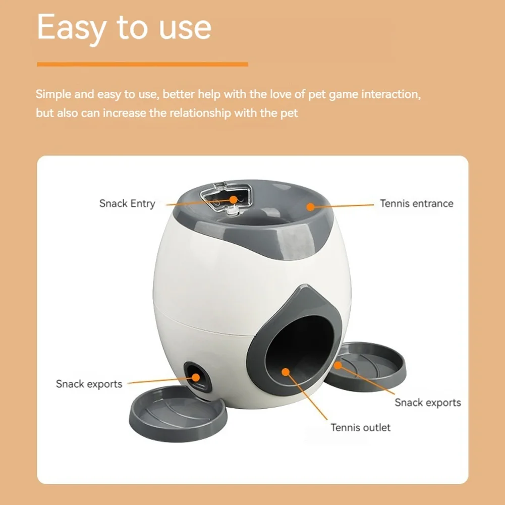 Automatic Dog Ball Launcher Dog Tennis Food Reward Machine Interactive Dog Ball Thrower Slow Feeder for Medium & Small Dogs
Automatic Dog Ball Launcher Dog Tennis Food Reward Machine Interactive Dog Ball Thrower Slow Feeder for Medium & Small Dogs