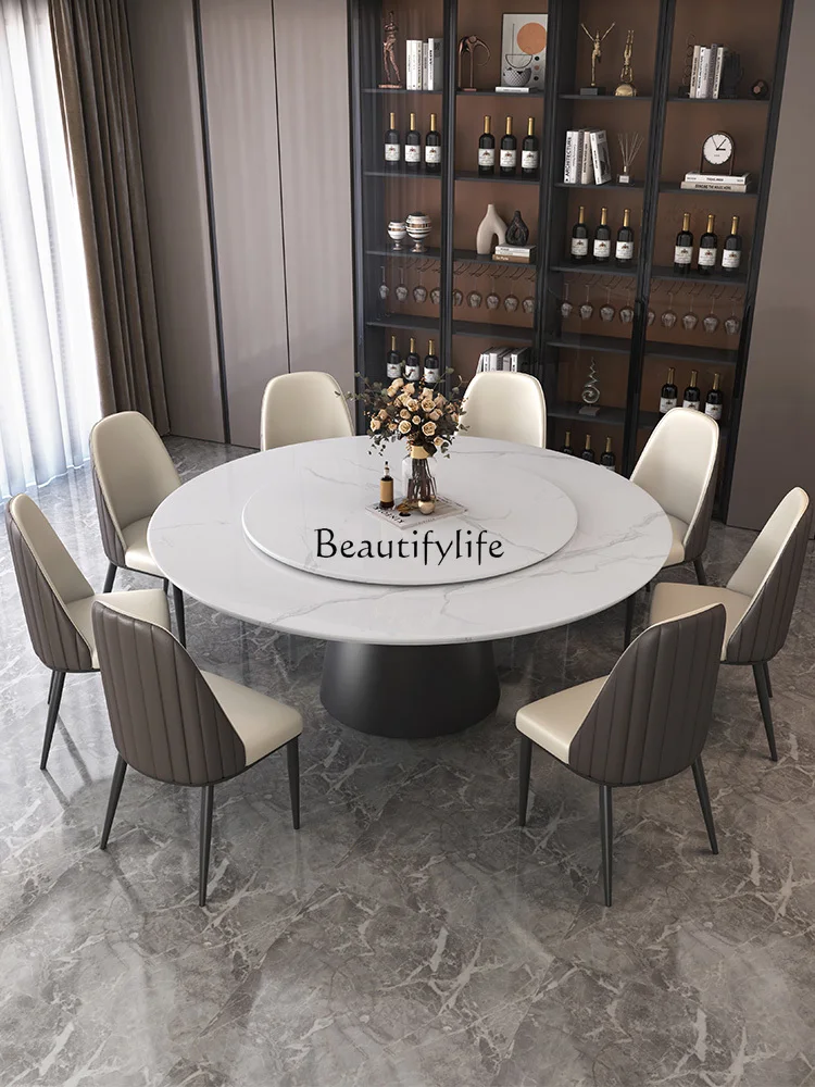High-Grade Marble round Dining Table and Chair Modern Minimalist Italian Household Turntable Stone Plate
High-Grade Marble round Dining Table and Chair Modern Minimalist Italian Household Turntable Stone Plate