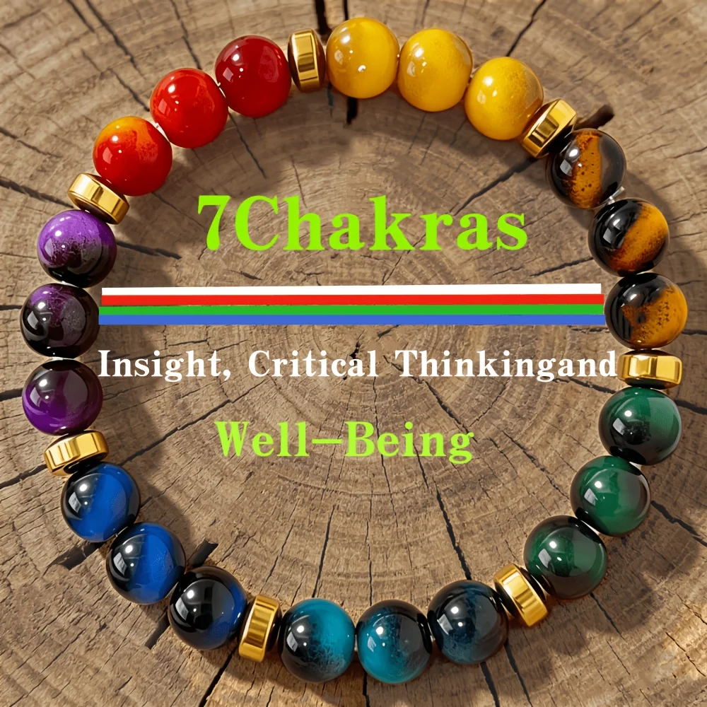 A seven-chakra yoga meditation bracelet | Seven-color tiger's eye stone set, symbolizing wealth and prosperity, balancing emotions, suitable for both men and women, suitable for various occasions, ideal gift for relatives and friends, fashion accessories
A seven-chakra yoga meditation bracelet | Seven-color tiger's eye stone set, symbolizing wealth and prosperity, balancing emotions, suitable for both men and women, suitable for various occasions, ideal gift for relatives and friends, fashion accessories