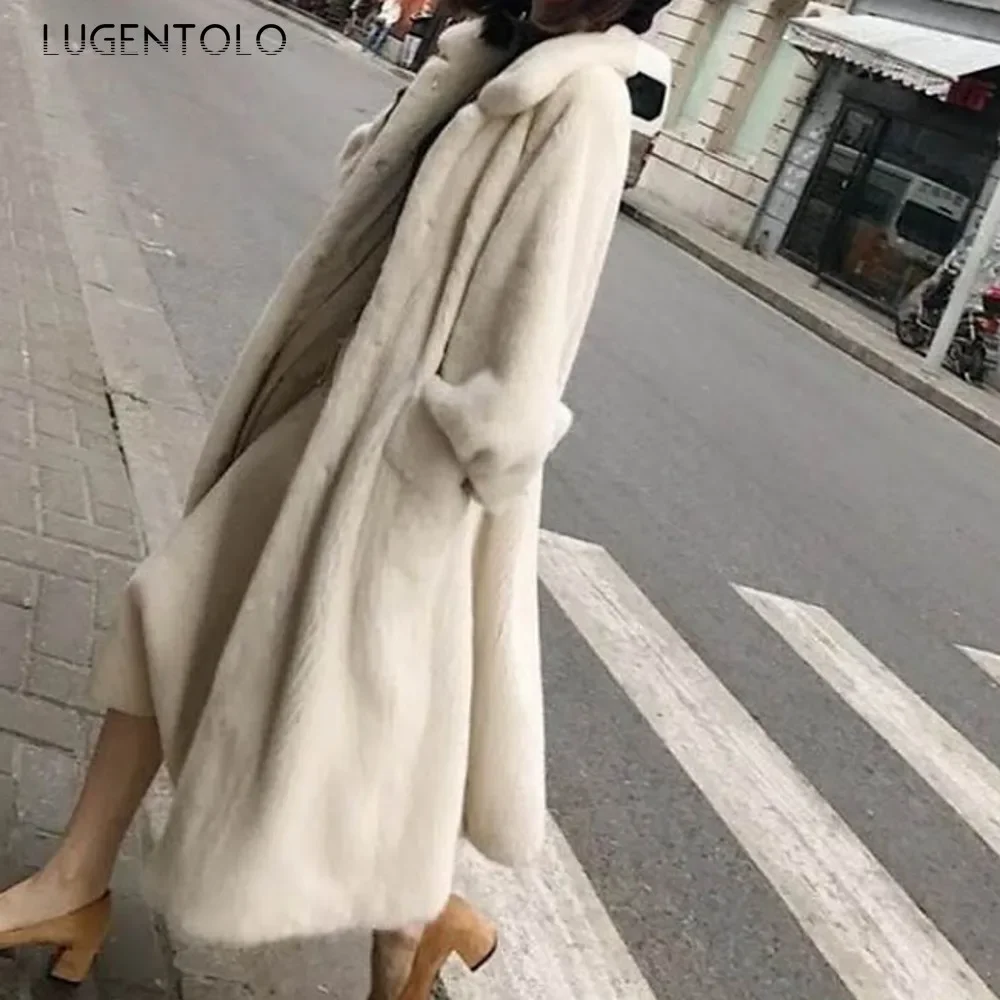 Women Elegant Faux Fur Long Caot Autumn Winter Warm New Female Casual Fashion High Quality Lapel Jacekt 2023 Clothing
Women Elegant Faux Fur Long Caot Autumn Winter Warm New Female Casual Fashion High Quality Lapel Jacekt 2023 Clothing
