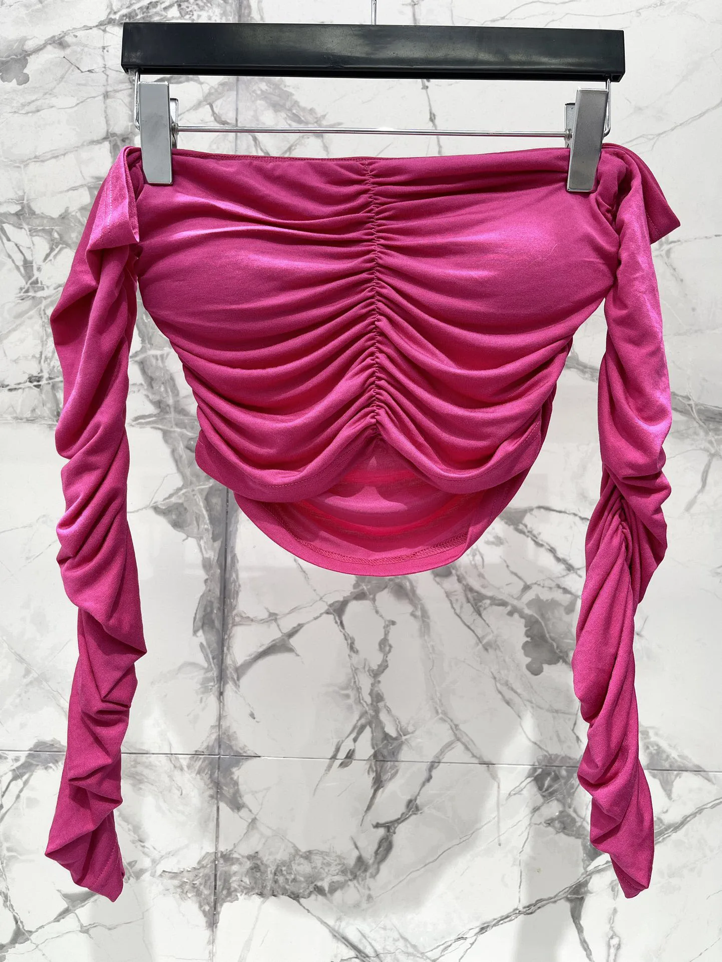 2024 Spring/Summer New Women's Wear Solid Color Sexy Wrinkle Sleeve off-Shoulder Top 0319
2024 Spring/Summer New Women's Wear Solid Color Sexy Wrinkle Sleeve off-Shoulder Top 0319
