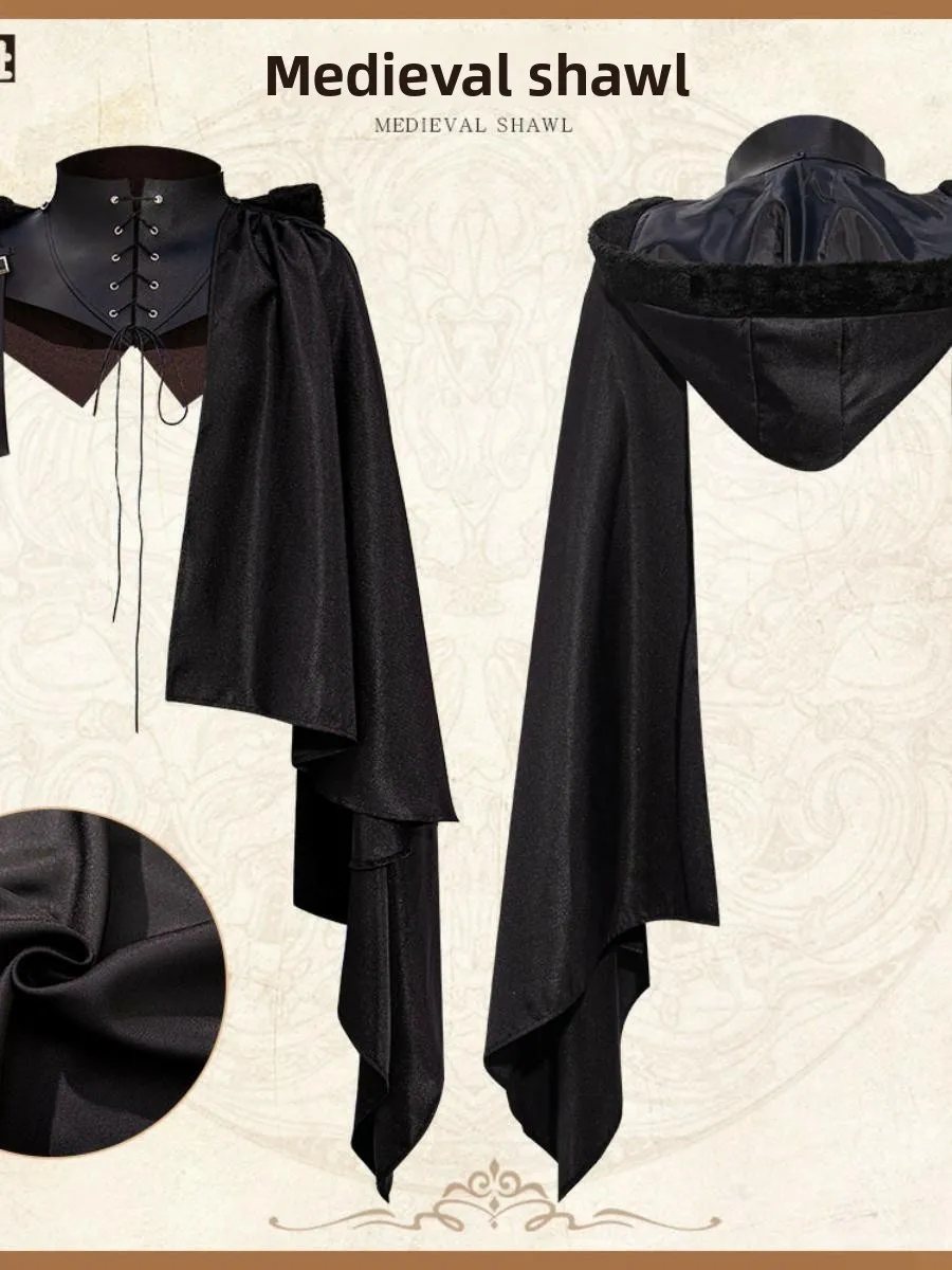 Средневековый костюм, накидка на плечо, Хэллоуин, мужской наряд, сценическое представление, маскировка демона, материал из полиэстера 
Средневековый костюм, накидка на плечо, Хэллоуин, мужской наряд, сценическое представление, маскировка демона, материал из полиэстера