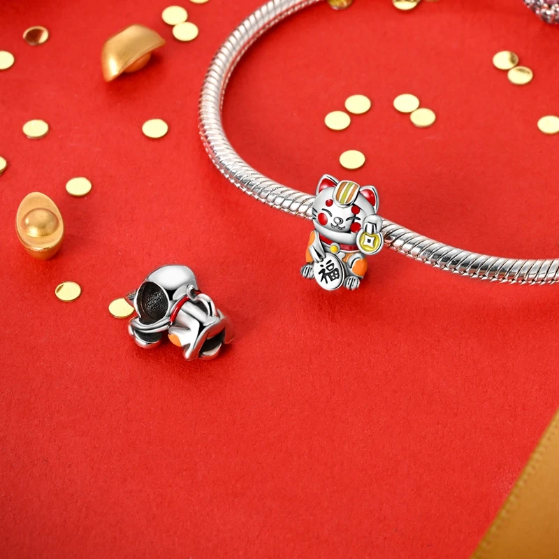 925 Sterling Silver Cute Lucky Cat Charm Bead Fit 3mm Original Bracelet DIY Women Exquisite Birthday Anniversary Jewelry Gifts
925 Sterling Silver Cute Lucky Cat Charm Bead Fit 3mm Original Bracelet DIY Women Exquisite Birthday Anniversary Jewelry Gifts