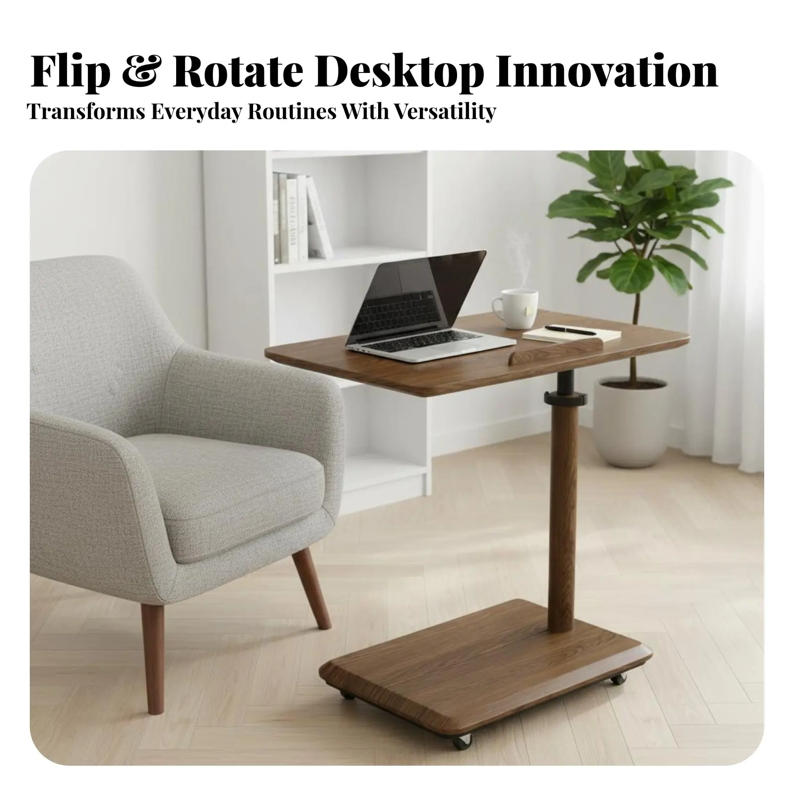 Tilting C-Shaped End Table Adjustable Height Indoor Furniture 360-Degree rotate Easy Assembly for Home Workers, Small Spaces
Tilting C-Shaped End Table Adjustable Height Indoor Furniture 360-Degree rotate Easy Assembly for Home Workers, Small Spaces