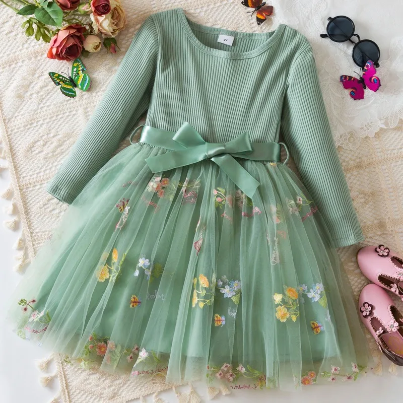2025 New Girl Dress Long sleeves for Children Flower Tulle Tutu Kids Birthday Party Princess Skirt Sweet Clothes Kids Dress
2025 New Girl Dress Long sleeves for Children Flower Tulle Tutu Kids Birthday Party Princess Skirt Sweet Clothes Kids Dress