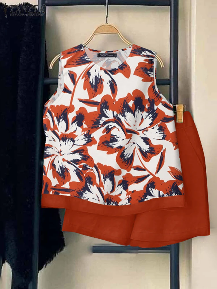 ZANZEA Summer Sleeveless Print Tanks Tops Short Sets 2PCS Outfits Bohemain Tracksuits Women Casual Holiday Beach Matching Sets
ZANZEA Summer Sleeveless Print Tanks Tops Short Sets 2PCS Outfits Bohemain Tracksuits Women Casual Holiday Beach Matching Sets