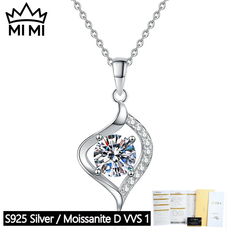 Mi Mi s925 sterling silver 1ct heart-shaped moissanite pendant necklace for women GRA certified with gift box
Mi Mi s925 sterling silver 1ct heart-shaped moissanite pendant necklace for women GRA certified with gift box