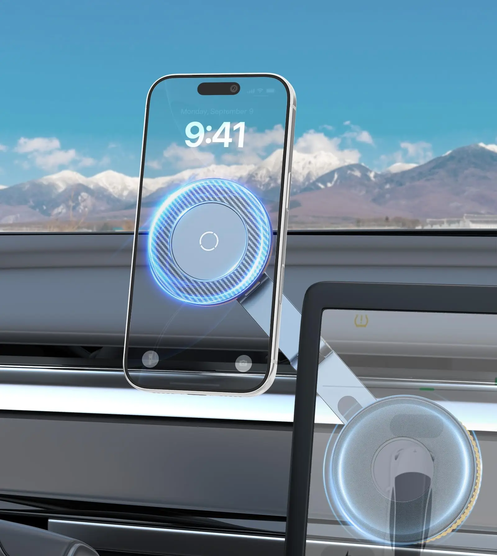 All-Metal 360° Rotating Magnetic Phone Holder For Model 3 Y, Foldable Design, Strong Attachment, MagSafe Compatible
All-Metal 360° Rotating Magnetic Phone Holder For Model 3 Y, Foldable Design, Strong Attachment, MagSafe Compatible