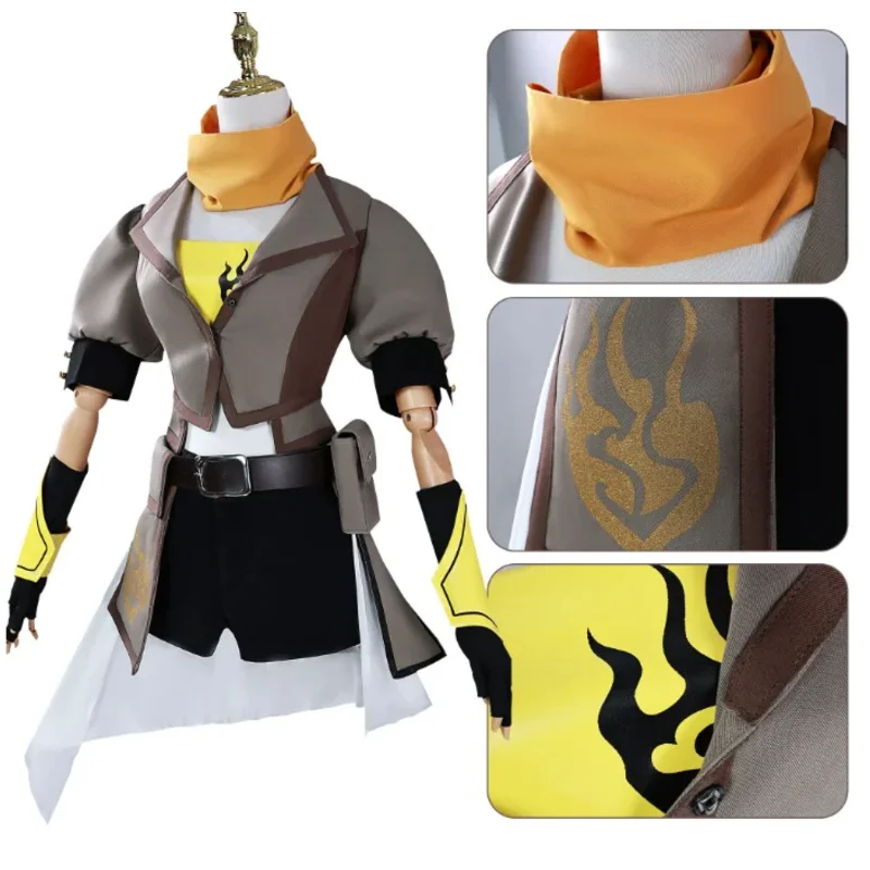 Длинный костюм аниме Ян Сяо, желтое боевое платье с прицепом, перчатка, парик, модный комплект, женский костюм для косплея на Хэллоуин, 2 дюйма, 5,5b; 7 дюймов 
Длинный костюм аниме Ян Сяо, желтое боевое платье с прицепом, перчатка, парик, модный комплект, женский костюм для косплея на Хэллоуин, 2 дюйма, 5,5b; 7 дюймов