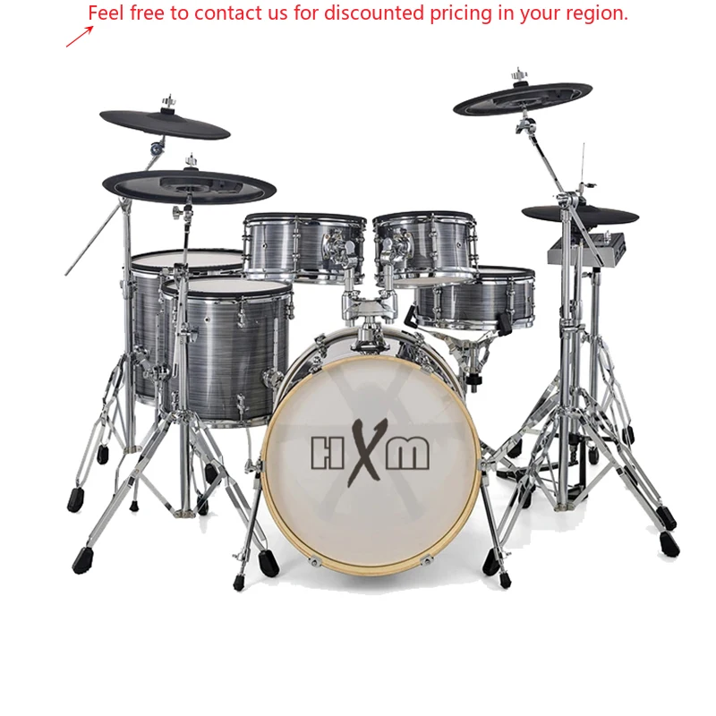 HXM XD-2000C-KM Brushed Silver Color Acoustic Design Electronic Drum Set Factory Direct Sales Electric Drum Set Professional
HXM XD-2000C-KM Brushed Silver Color Acoustic Design Electronic Drum Set Factory Direct Sales Electric Drum Set Professional