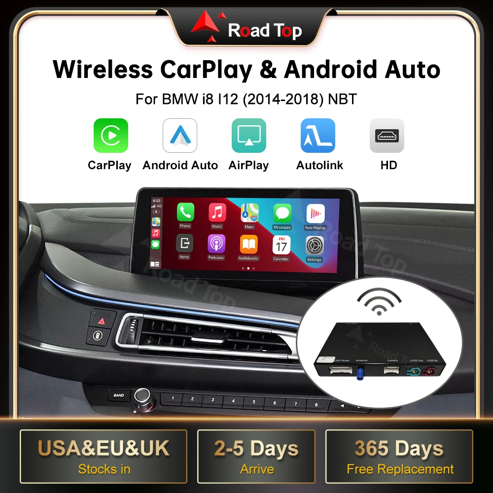 Wireless CarPlay for BMW i8 I12 NBT System 2014-2018, with Android Auto Mirror Link AirPlay CarPlay Function
Wireless CarPlay for BMW i8 I12 NBT System 2014-2018, with Android Auto Mirror Link AirPlay CarPlay Function