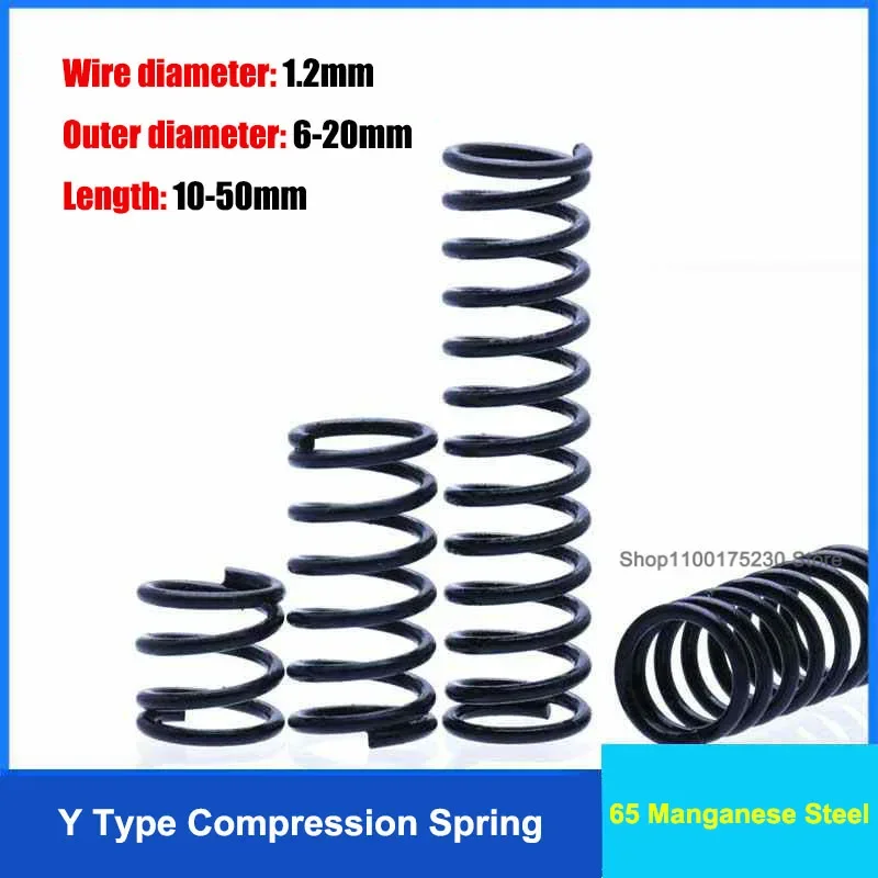 10PCS Black Y Type Compression Spring 65 Manganese Steel Wire Dia 1.2mm Pressure Springs Outer Dia 6mm-20mm
10PCS Black Y Type Compression Spring 65 Manganese Steel Wire Dia 1.2mm Pressure Springs Outer Dia 6mm-20mm