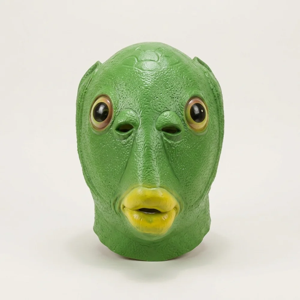 Creepy Green Fish Head Mask Funny Animal Latex Horse Headgear Prank Props for Adult Halloween Masquerade Party Costume
Creepy Green Fish Head Mask Funny Animal Latex Horse Headgear Prank Props for Adult Halloween Masquerade Party Costume