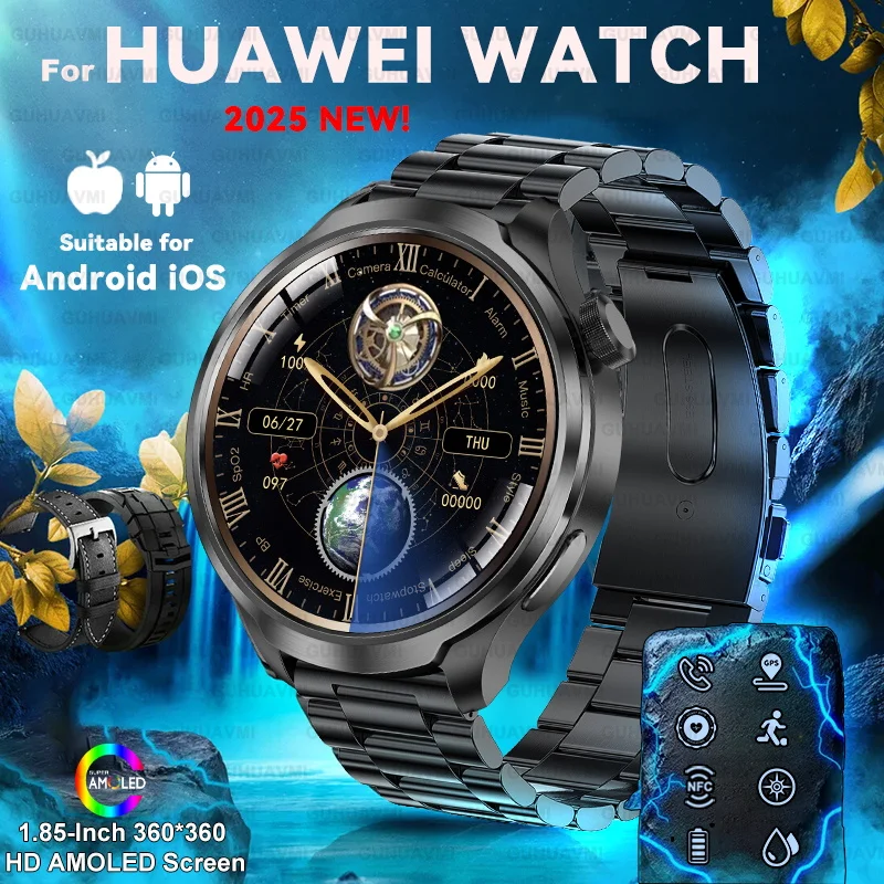 2025 New For HUAWEI Smart Watch 1.85' HD AMOLED Screen NFC GPS Compass altimeter Heart rate Waterproof BT Call Sports smartwatch
2025 New For HUAWEI Smart Watch 1.85' HD AMOLED Screen NFC GPS Compass altimeter Heart rate Waterproof BT Call Sports smartwatch