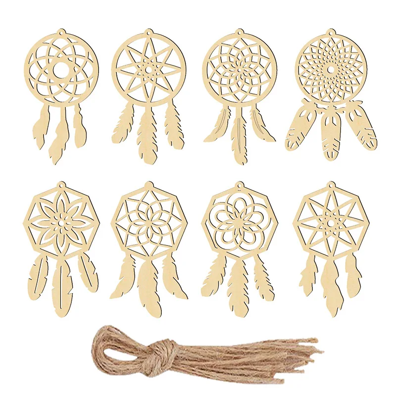 10Pcs Wooden Dream Catcher Feather Decoration Mini Dreamcatcher Ornament Hanging Home Decoration Wind Chimes Unfinished Wood Kit
10Pcs Wooden Dream Catcher Feather Decoration Mini Dreamcatcher Ornament Hanging Home Decoration Wind Chimes Unfinished Wood Kit