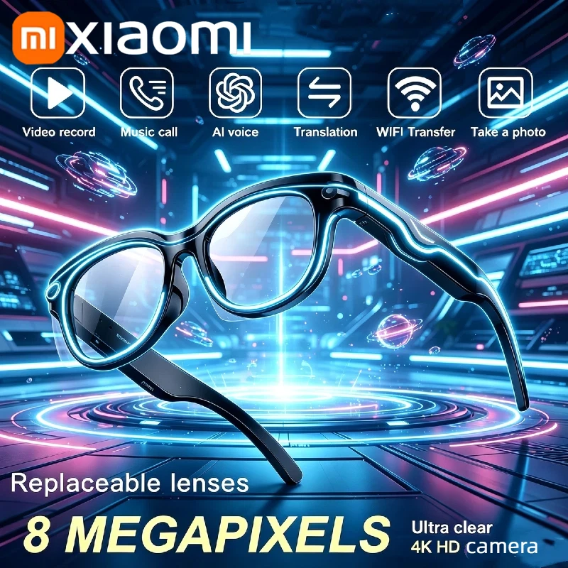 Xiaomi AI Smart Glasses 8K HD Camera LED light Translation Dialogue Meeting Video Record Outdoor Sports Sunglasses2026Newupgrade
Xiaomi AI Smart Glasses 8K HD Camera LED light Translation Dialogue Meeting Video Record Outdoor Sports Sunglasses2026Newupgrade