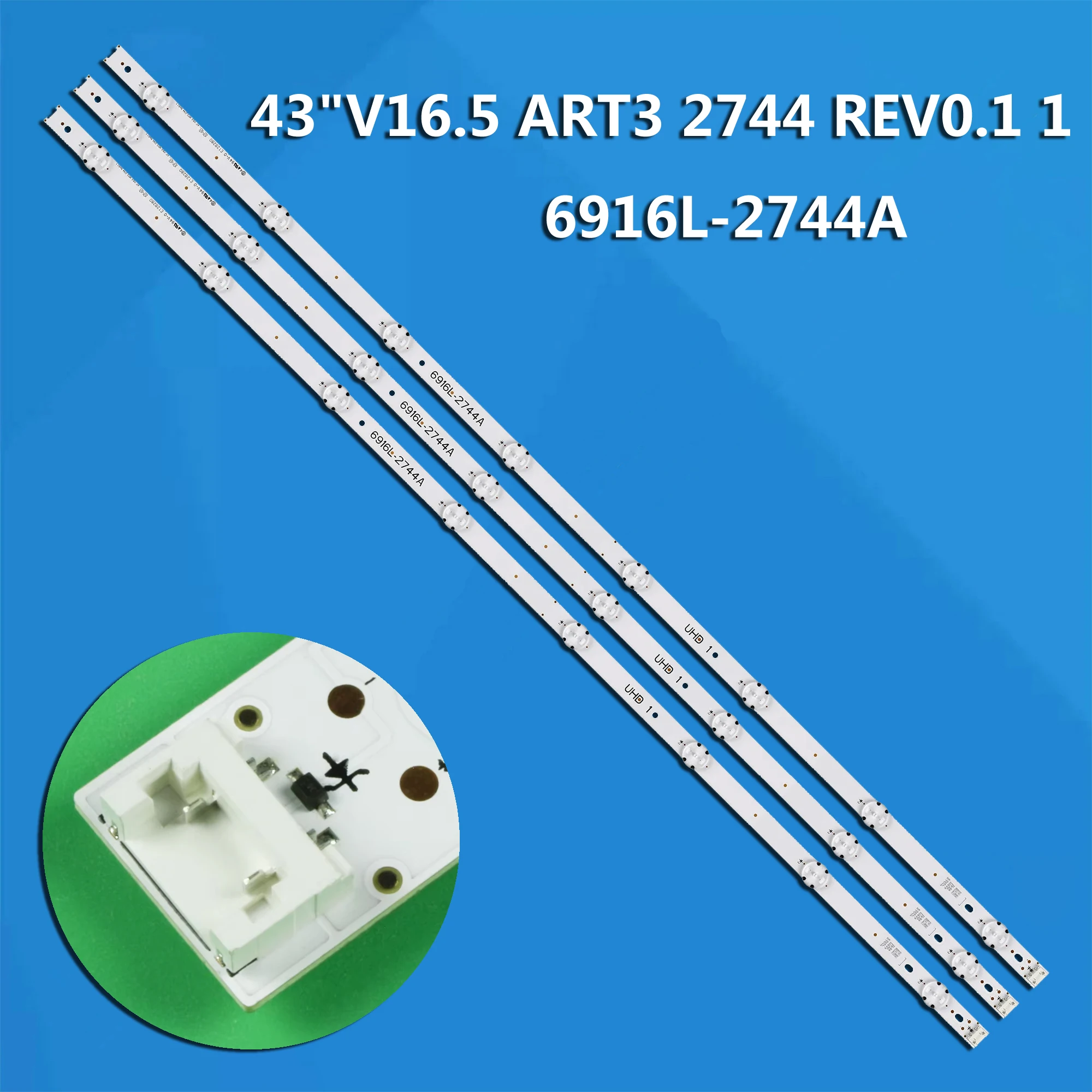 Лента светодиодной подсветки для 6916L-2744A 43UH620V 43UH610T 43UH630V 43 "V16.5 ART3 2744 REV0.1 UHD 1 LC430DGE(FJ)(M2)(M1) 
Лента светодиодной подсветки для 6916L-2744A 43UH620V 43UH610T 43UH630V 43 "V16.5 ART3 2744 REV0.1 UHD 1 LC430DGE(FJ)(M2)(M1)